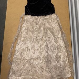 Elegant Black and Cream Kids Dress